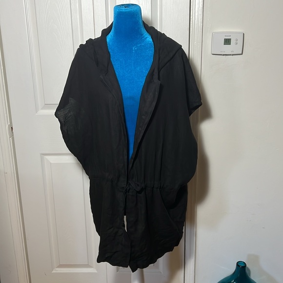 Bryn Walker Linen Hooded Cardigan Small - Picture 2 of 8